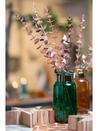 BRANCHAGE EUCALYPTUS PAILLETTES OR ROSE 61CM