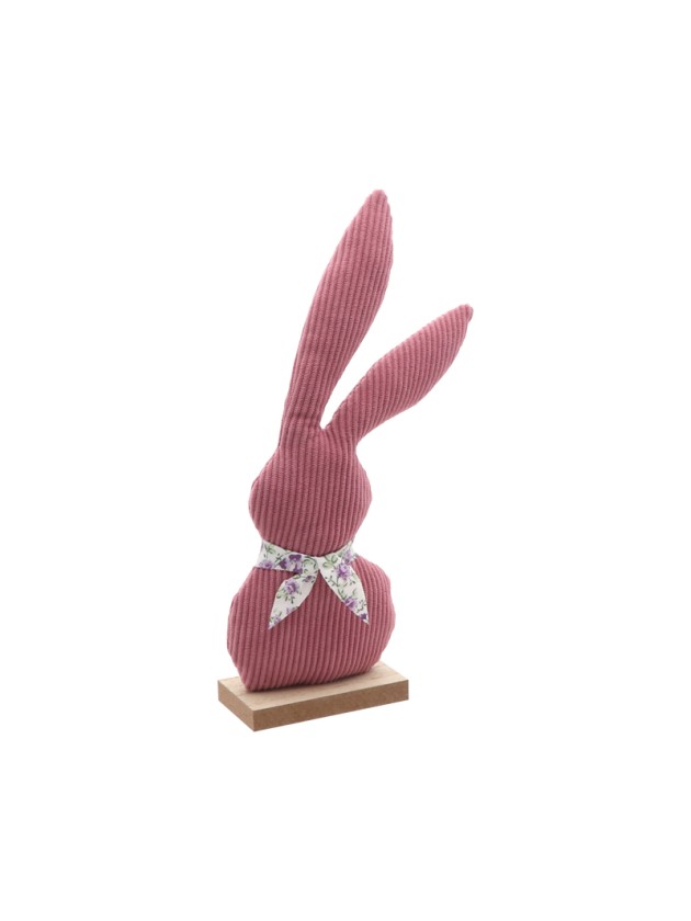 HASE BUNNY VELVET LIBERTY-STOFF ALT ROSA 14CM X 5CM X 27CM