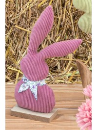 HASE BUNNY VELVET LIBERTY-STOFF ALT ROSA 14CM X 5CM X 27CM