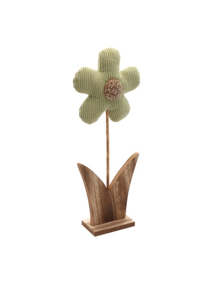 SAGE GREEN VELVET LOLA FLOWER 13CM X 5CM X 32CM