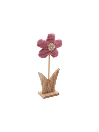 FLEUR LILOU VELVET VIEUX ROSE 11CM X 5CM X 25CM