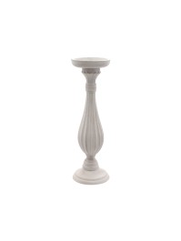 KERZENHALTER HOLZ ELFENBEIN DIA 10.5CM X 33.5CM