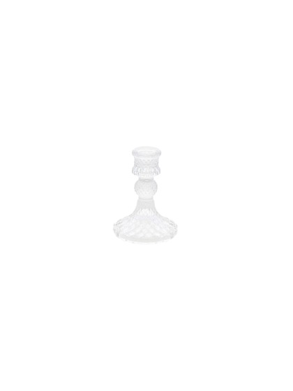 KERZENHALTER FACKELKERZE TRANSPARENT DIA 8CM X 10.5CM