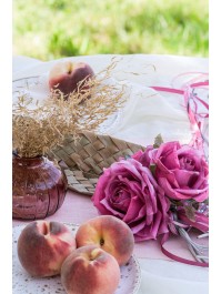 BLUMENSTRAUSS 3 ROSA FUCHSIA 16CM X 10CM X 70CM