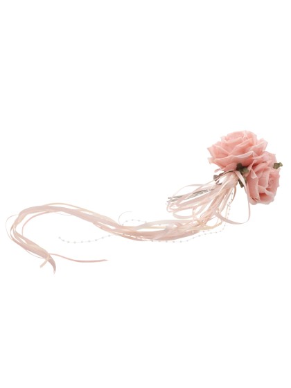 BOUQUET 3 ROSES POUDRE 16CM X 10CM X 70CM