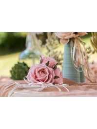 BLUMENSTRAUSS 3 ROSA PUDER 16CM X 10CM X 70CM