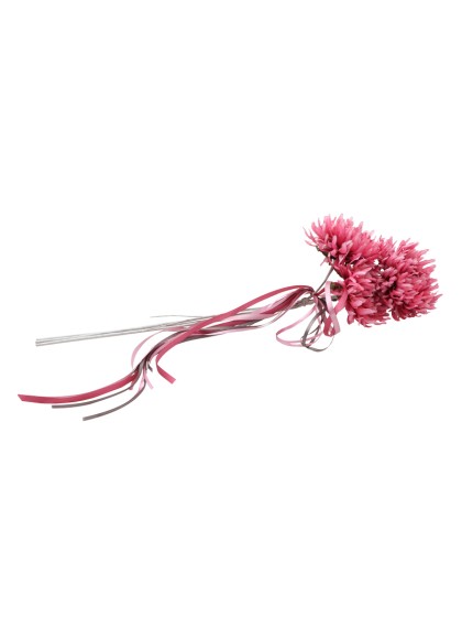 BOUQUET 3 SCABIEUSES FUCHSIA 13CM X 13CM X 55CM