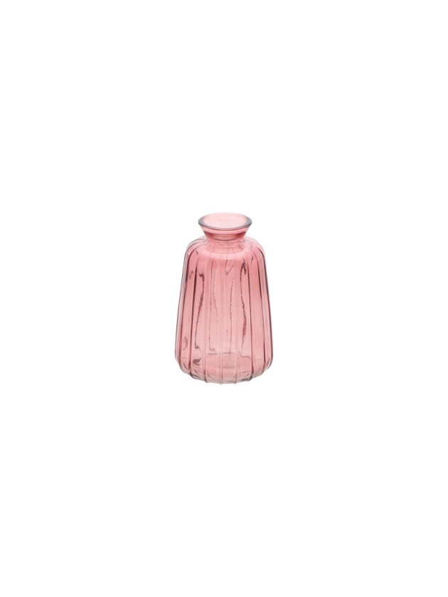 VASE VERRE VERONE ROSE D\'AMBRE DIA 7CM X 11CM