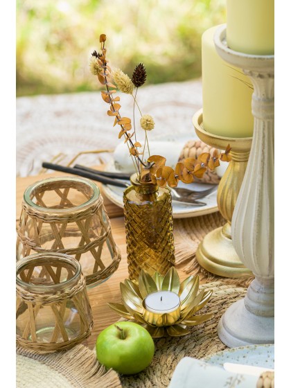 VASE GLAS ALMA CARAMBOLE DIA 5.5CM X 13.2CM