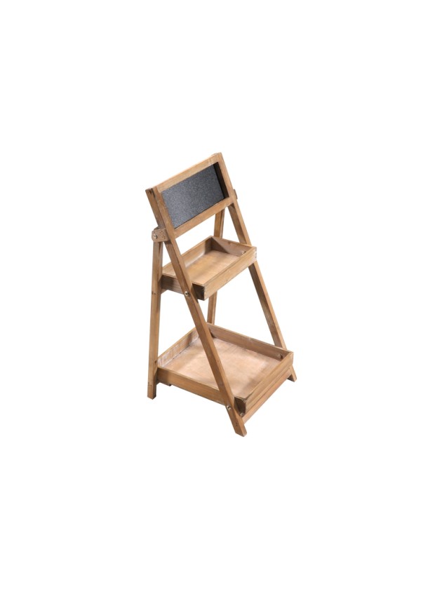 ETAGERE BOIS AVEC ARDOISE 32CM X 65CM