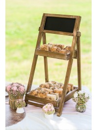 REGAL HOLZ MIT SCHIEFERTAFEL 32CM X 65CM