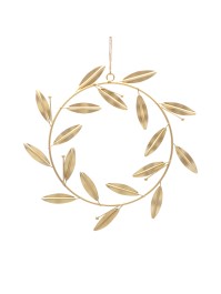 KRONE AUS BLÄTTER GOLD AUFHÄNGEN DIA 20CM (29CM X 1CM X 36CM)