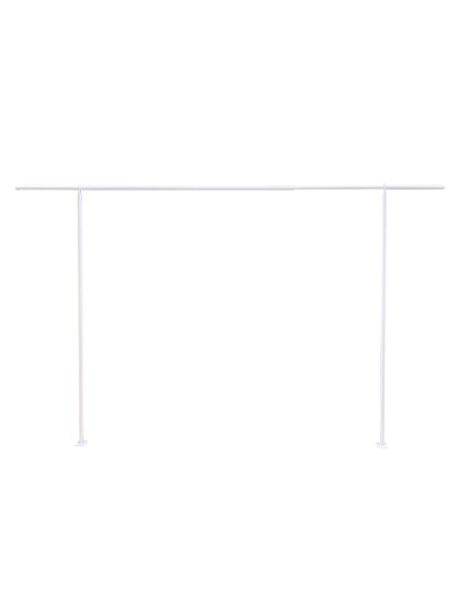WHITE EXPANDABLE DECORATIVE METAL BAR FOR TABLE 120 CM TO 180 CM X 106 CM