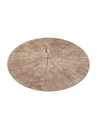 WOODEN PRINTED OLD TREE TRUNK PLACEMAT DIA 38CM