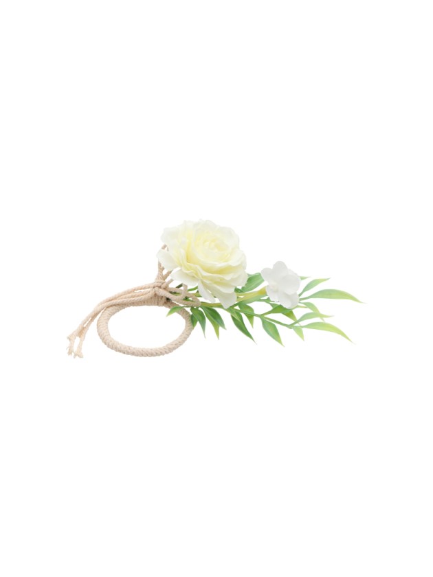 NAPKIN RING WHITE ROSE DIA 5CM