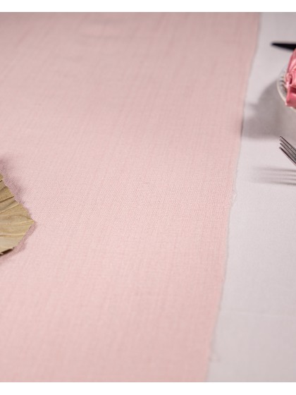 PINK WASHED COTTON TABLE RUNNER 30CM X 5M