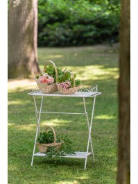 METALLWAGEN WEISS DURCHBROCHEN 79CM X 45CM X 103CM