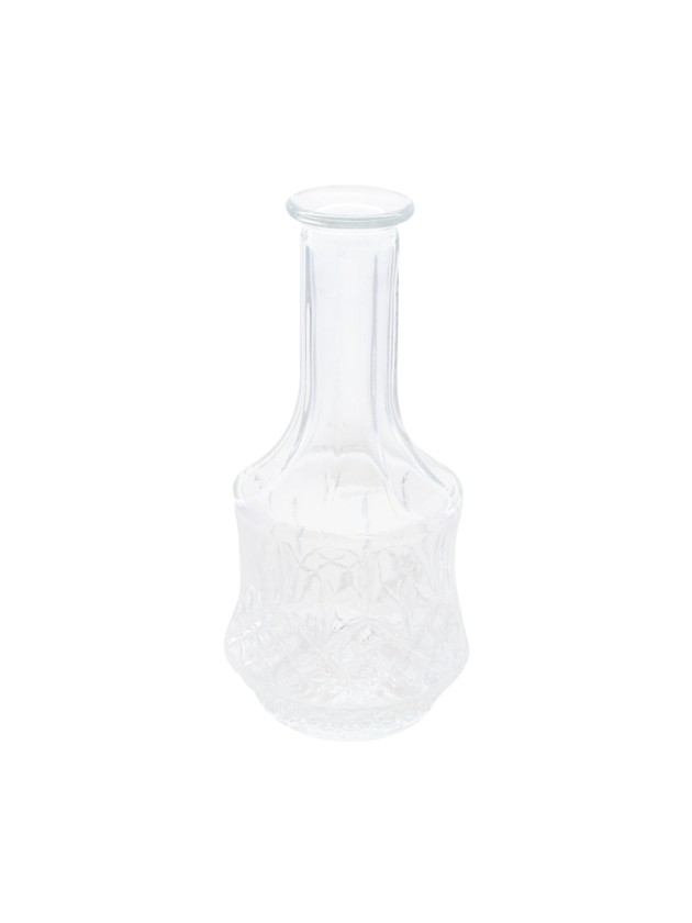 SOLIFLORE VERRE ANTIQUE TRANSPARENT DIA 10CM X 21.5CM