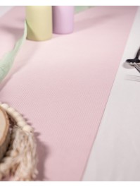 CHEMIN DE TABLE VELOURS ROSE 28CM X 3M