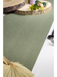 SAGE GREEN VELVET TABLE RUNNER 28CM X 3M