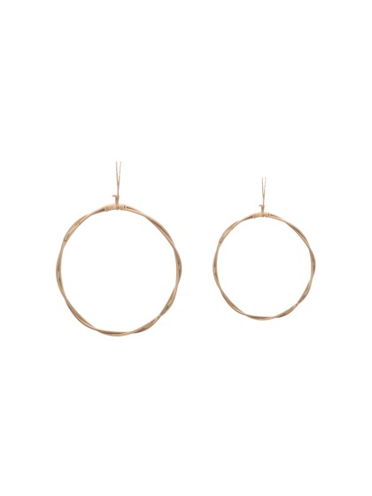 SET 2 RATTAN RINGS TO HANG AROUND DIA 30CM X 1.3CM/ DIA 24.5CM X 1.5CM