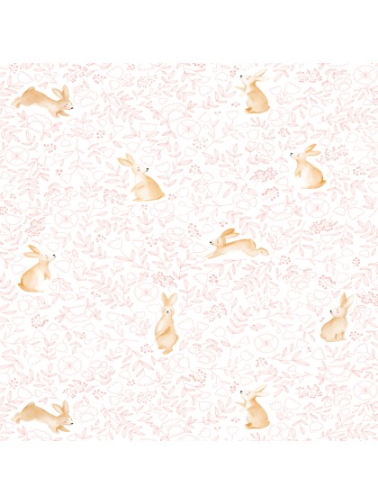 TISCHLÄUFER STOFF LOVELY RABBIT 28CM X 3M