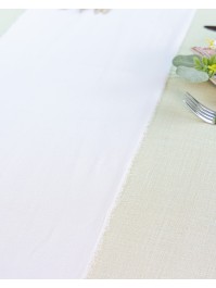 CHEMIN DE TABLE TOUCHE DE VENT BLANC 28CM X 5M