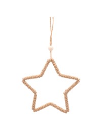 STERN METALL JUTE AUFHÄNGEN 15CM