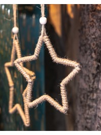 ETOILE METAL JUTE A SUSPENDRE 15CM