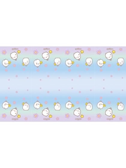 RECYCLED PAPER TABLECLOTH 40GSM MOLANG © 136CM X 228CM