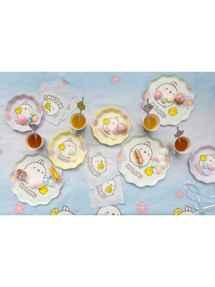 RECYCLED PAPER TABLECLOTH 40GSM MOLANG © 136CM X 228CM