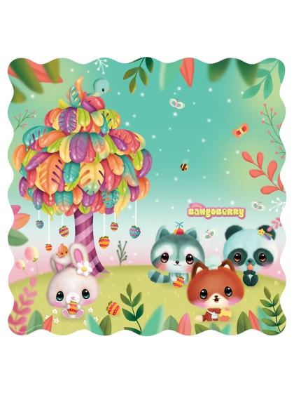 20 SERVIETTES PAPIER 3 PLIS BANGOBERRY © 33CM X 33CM