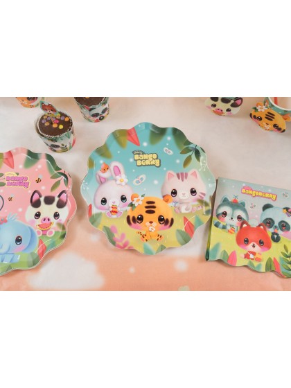 8 PLATES PLASTIC FREE 2 ASS BANGOBERRY ©  23CM