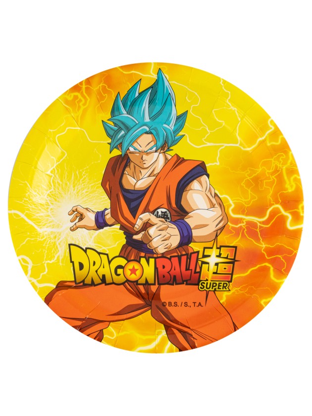 8 PLATES PLASTIC FREE DRAGON BALL SUPER ©  23CM