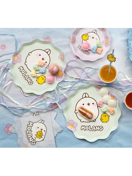 8 PLATES PLASTIC FREE MOLANG ©  23CM