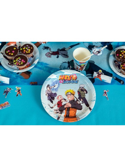 8 PLATES PLASTIC FREE NARUTO SHIPPUDEN © 23CM