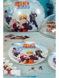8 PLATES PLASTIC FREE NARUTO SHIPPUDEN © 23CM