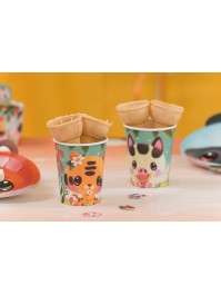 8 CUPS 3D 250ML PLASTIC FREE 2 ASS BANGOBERRY © DIA 5.2CM X 8.8CM / DIA TOP 7.5CM