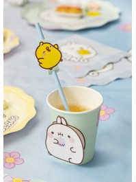 8 GOBELETS 3D 250ML PLASTIC FREE 2 ASS MOLANG © DIA 5.2CM X 8.8CM / DIA HAUT 7.5CM