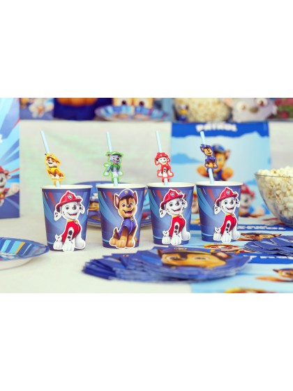 8 CUPS 3D 250ML PLASTIC FREE PAW PATROL © DIA 5.2CM X 8.8CM / DIA TOP 7.5CM