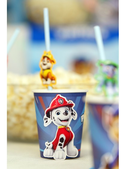 8 BECHER 3D 250ML PLASTIC FREE PAW PATROL © DIA 5.2CM X 8.8CM / DIA HAUT 7.5CM