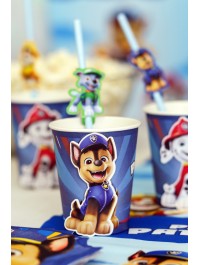 8 CUPS 3D 250ML PLASTIC FREE PAW PATROL © DIA 5.2CM X 8.8CM / DIA TOP 7.5CM