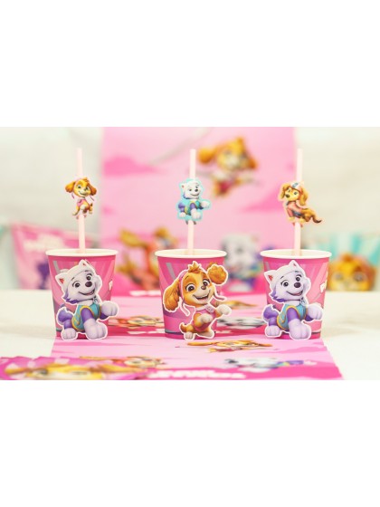 8 CUPS 3D 250ML PLASTIC FREE PAW PATROL © DIA 5.2CM X 8.8CM / DIA TOP 7.5CM