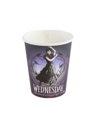 8 GOBELETS 250ML PLASTIC FREE MERCREDI -WEDNESDAY © DIA 5.2CM X 8.8CM / DIA HAUT 7.5CM