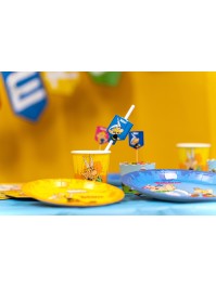 PACK 8 PAPER STRAWS + DECO ASTERIX® 19.6CM / 4CM X 6.3CM HT