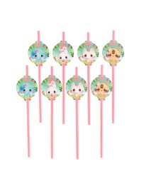 8 PAILLES PAPIER + MEDAILLONS BANGOBERRY © 19.6CM / DIA 4.8CM X 6.3CM