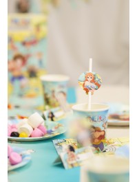 PACK 9 PAPER STRAWS + DECO ONE PIECE © 19.6CM / DIA 4.8CM X 6.3CM HT