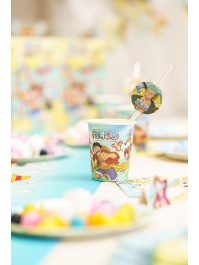 PACK 9 PAPER STRAWS + DECO ONE PIECE © 19.6CM / DIA 4.8CM X 6.3CM HT