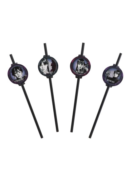 8 PAILLES PAPIER + MEDAILLONS MERCREDI -WEDNESDAY © 19.6CM / DIA 4.8CM X 6.3CM