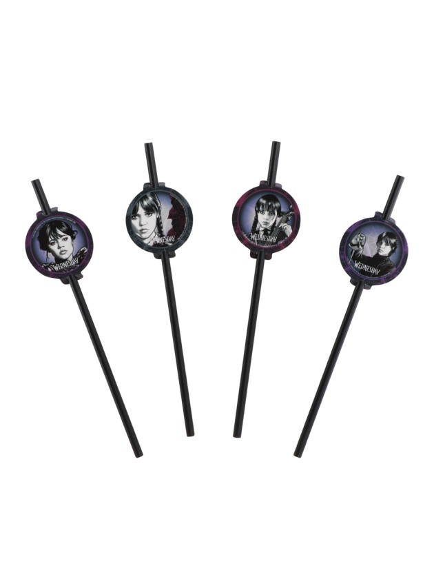 8 PAILLES PAPIER + MEDAILLONS MITTWOCH - WEDNESDAY © 19.6CM / DIA 4.8CM X 6.3CM